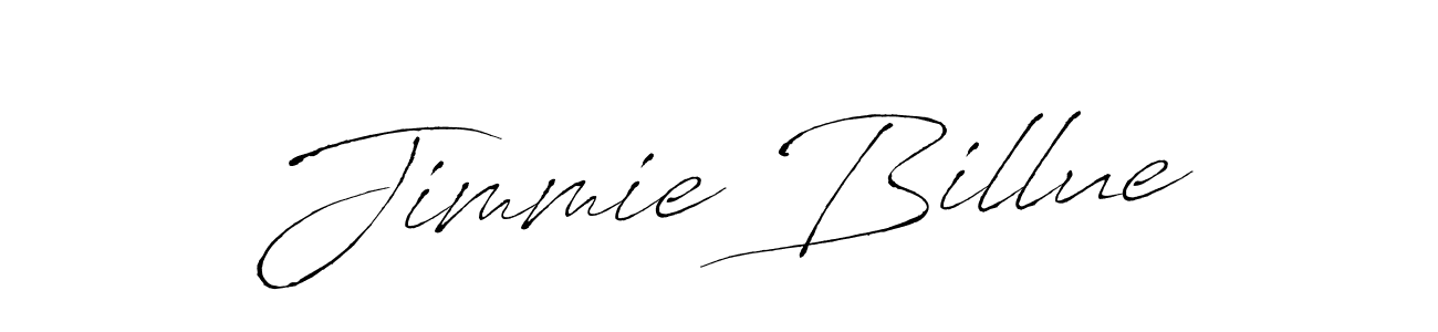 How to make Jimmie Billue name signature. Use Antro_Vectra style for creating short signs online. This is the latest handwritten sign. Jimmie Billue signature style 6 images and pictures png