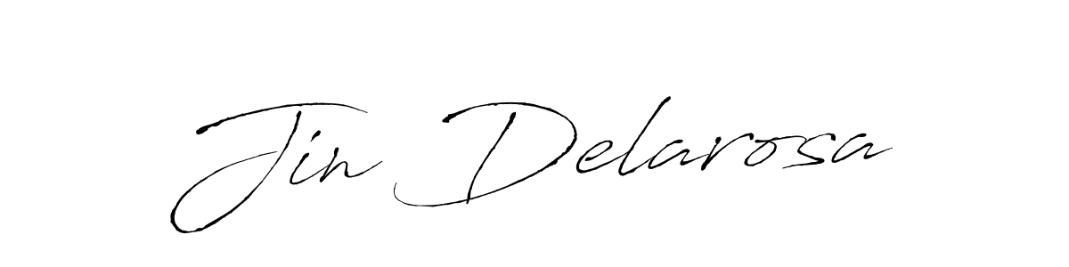 Create a beautiful signature design for name Jin Delarosa. With this signature (Antro_Vectra) fonts, you can make a handwritten signature for free. Jin Delarosa signature style 6 images and pictures png