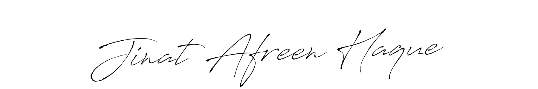 Create a beautiful signature design for name Jinat Afreen Haque. With this signature (Antro_Vectra) fonts, you can make a handwritten signature for free. Jinat Afreen Haque signature style 6 images and pictures png