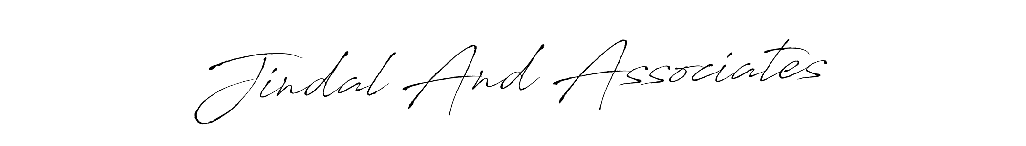 How to make Jindal And Associates name signature. Use Antro_Vectra style for creating short signs online. This is the latest handwritten sign. Jindal And Associates signature style 6 images and pictures png