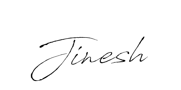 Make a beautiful signature design for name Jinesh. With this signature (Antro_Vectra) style, you can create a handwritten signature for free. Jinesh signature style 6 images and pictures png