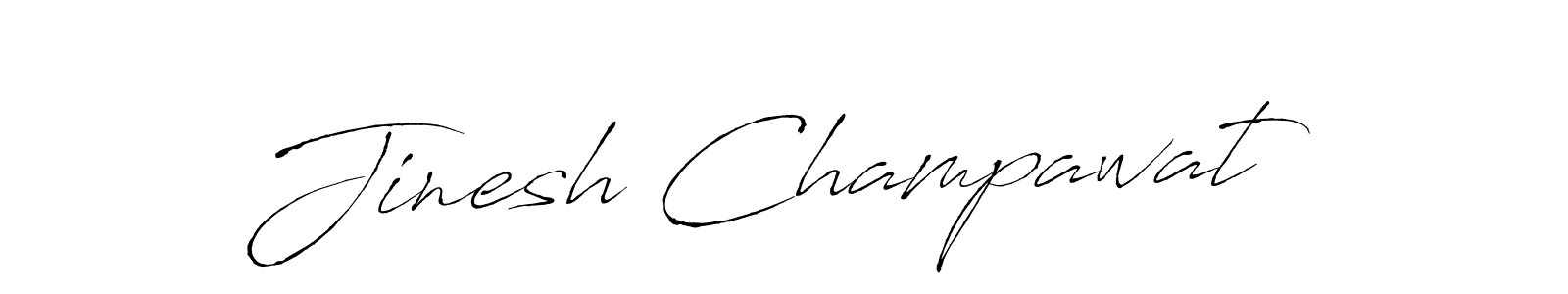 Create a beautiful signature design for name Jinesh Champawat. With this signature (Antro_Vectra) fonts, you can make a handwritten signature for free. Jinesh Champawat signature style 6 images and pictures png