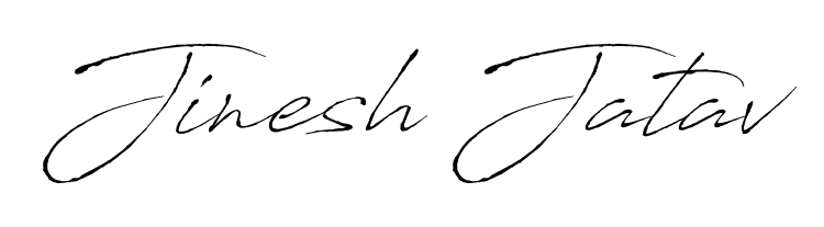 A modern signature idea for name Jinesh Jatav using Antro_Vectra font. Clean strokes and elegant curves make it stand out instantly. Jinesh Jatav signature style 6 images and pictures png