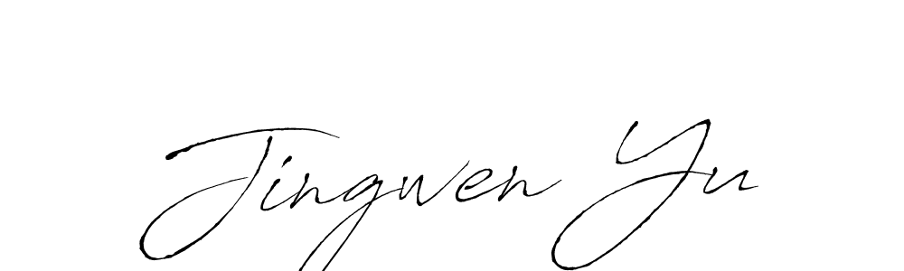 Make a beautiful signature design for name Jingwen Yu. With this signature (Antro_Vectra) style, you can create a handwritten signature for free. Jingwen Yu signature style 6 images and pictures png