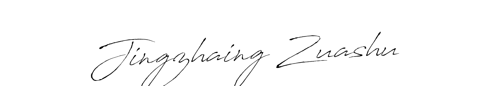Antro_Vectra is a professional signature style that is perfect for those who want to add a touch of class to their signature. It is also a great choice for those who want to make their signature more unique. Get Jingzhaing Zuashu name to fancy signature for free. Jingzhaing Zuashu signature style 6 images and pictures png