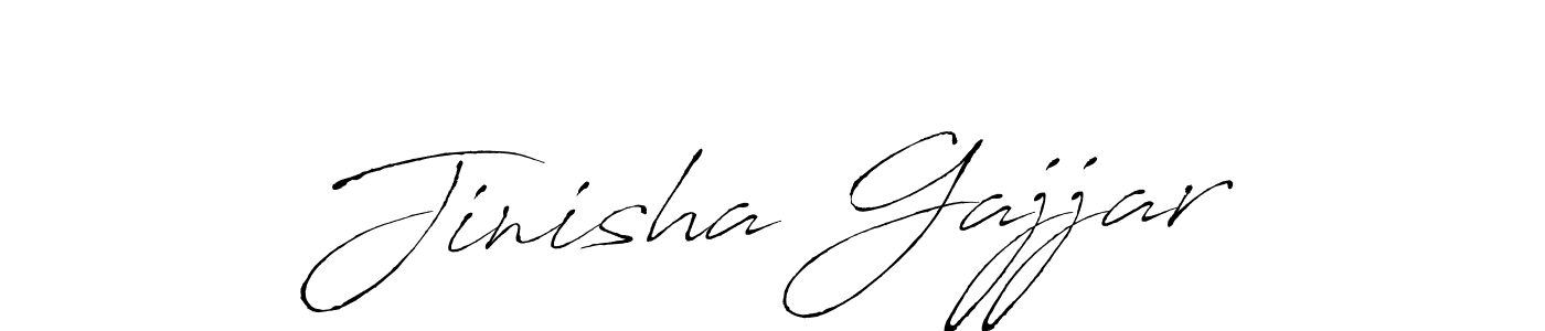 Jinisha Gajjar stylish signature style. Best Handwritten Sign (Antro_Vectra) for my name. Handwritten Signature Collection Ideas for my name Jinisha Gajjar. Jinisha Gajjar signature style 6 images and pictures png