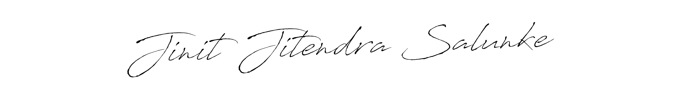 Make a beautiful signature design for name Jinit Jitendra Salunke. With this signature (Antro_Vectra) style, you can create a handwritten signature for free. Jinit Jitendra Salunke signature style 6 images and pictures png