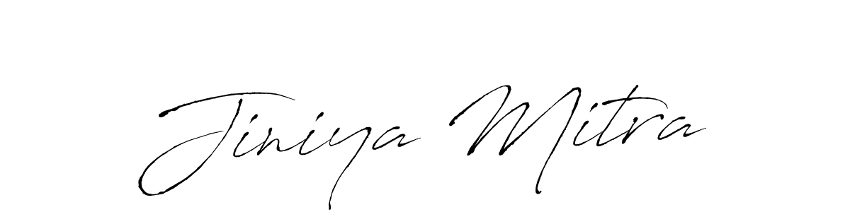Make a beautiful signature design for name Jiniya Mitra. With this signature (Antro_Vectra) style, you can create a handwritten signature for free. Jiniya Mitra signature style 6 images and pictures png