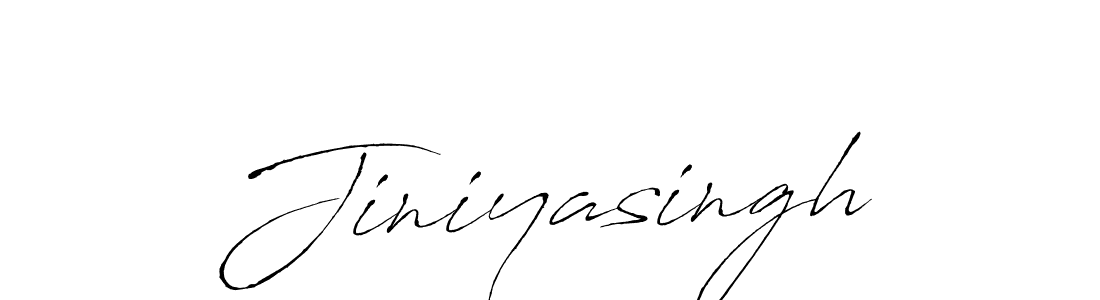 Create a beautiful signature design for name Jiniyasingh. With this signature (Antro_Vectra) fonts, you can make a handwritten signature for free. Jiniyasingh signature style 6 images and pictures png