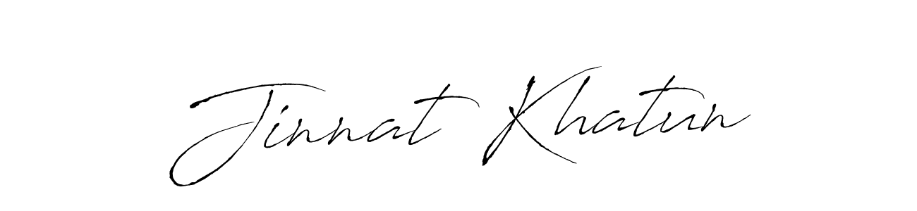 How to make Jinnat Khatun name signature. Use Antro_Vectra style for creating short signs online. This is the latest handwritten sign. Jinnat Khatun signature style 6 images and pictures png