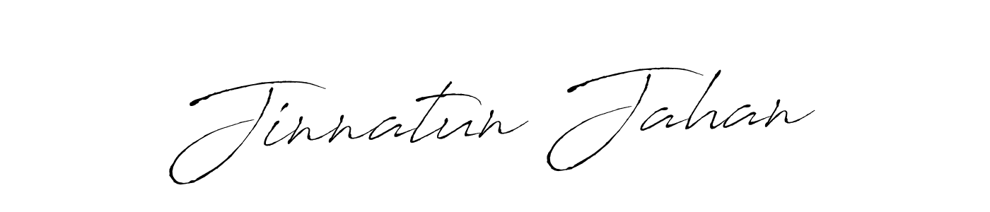 Antro_Vectra is a professional signature style that is perfect for those who want to add a touch of class to their signature. It is also a great choice for those who want to make their signature more unique. Get Jinnatun Jahan name to fancy signature for free. Jinnatun Jahan signature style 6 images and pictures png