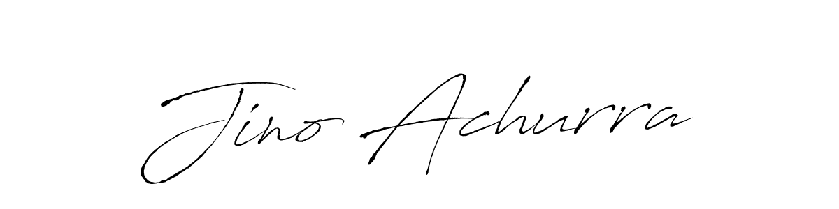 The best way (Antro_Vectra) to make a short signature is to pick only two or three words in your name. The name Jino Achurra include a total of six letters. For converting this name. Jino Achurra signature style 6 images and pictures png