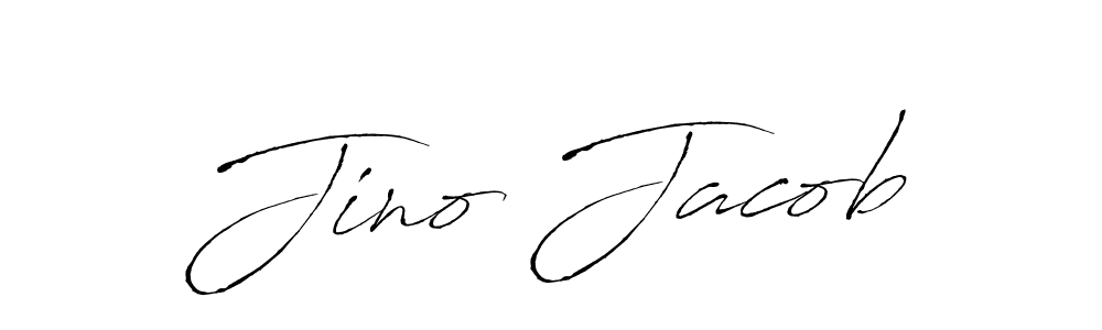 Jino Jacob stylish signature style. Best Handwritten Sign (Antro_Vectra) for my name. Handwritten Signature Collection Ideas for my name Jino Jacob. Jino Jacob signature style 6 images and pictures png