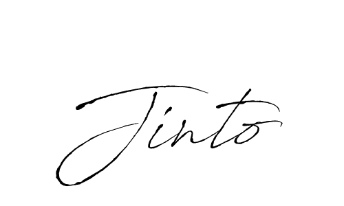 How to make Jinto signature? Antro_Vectra is a professional autograph style. Create handwritten signature for Jinto name. Jinto signature style 6 images and pictures png