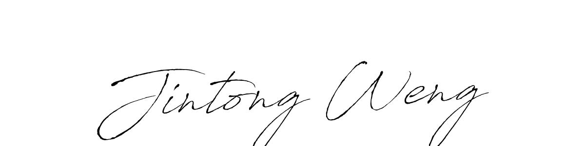 Jintong Weng stylish signature style. Best Handwritten Sign (Antro_Vectra) for my name. Handwritten Signature Collection Ideas for my name Jintong Weng. Jintong Weng signature style 6 images and pictures png