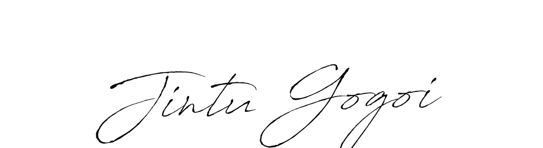 How to make Jintu Gogoi signature? Antro_Vectra is a professional autograph style. Create handwritten signature for Jintu Gogoi name. Jintu Gogoi signature style 6 images and pictures png