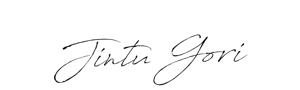 if you are searching for the best signature style for your name Jintu Gori. so please give up your signature search. here we have designed multiple signature styles  using Antro_Vectra. Jintu Gori signature style 6 images and pictures png