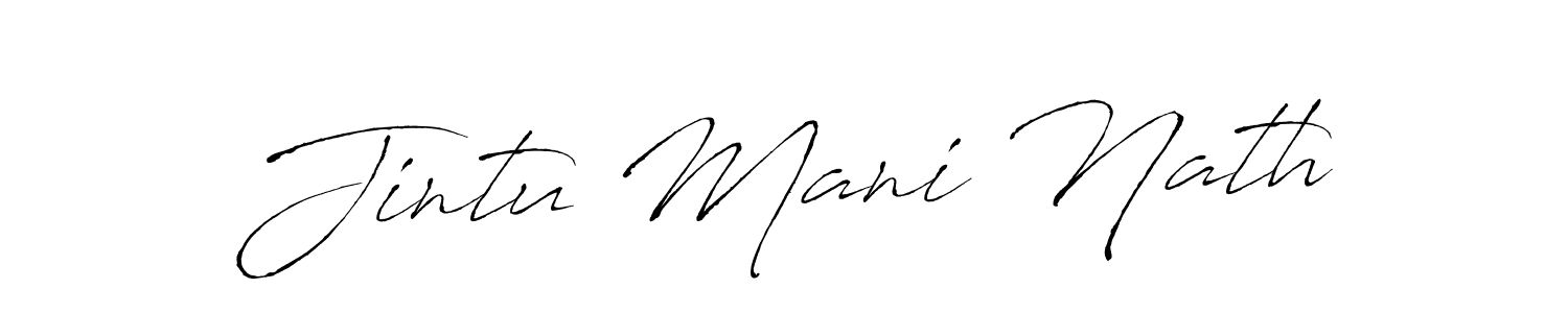 This is the best signature style for the Jintu Mani Nath name. Also you like these signature font (Antro_Vectra). Mix name signature. Jintu Mani Nath signature style 6 images and pictures png