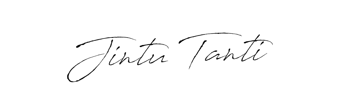 if you are searching for the best signature style for your name Jintu Tanti. so please give up your signature search. here we have designed multiple signature styles  using Antro_Vectra. Jintu Tanti signature style 6 images and pictures png