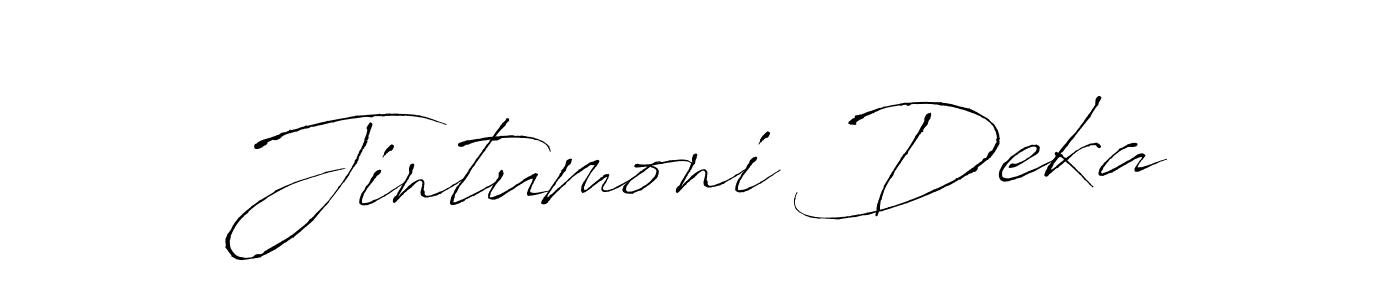 This is the best signature style for the Jintumoni Deka name. Also you like these signature font (Antro_Vectra). Mix name signature. Jintumoni Deka signature style 6 images and pictures png