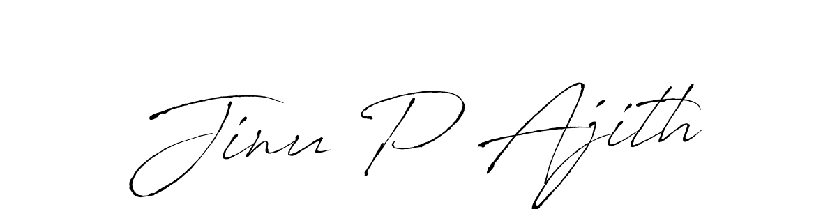 Make a beautiful signature design for name Jinu P Ajith. With this signature (Antro_Vectra) style, you can create a handwritten signature for free. Jinu P Ajith signature style 6 images and pictures png