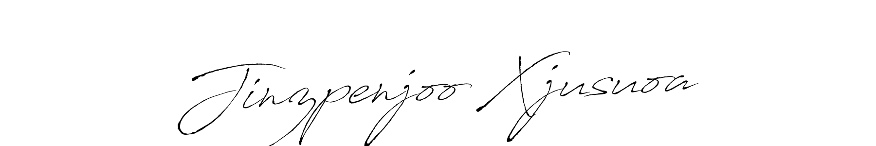 How to make Jinzpenjoo Xjusuoa name signature. Use Antro_Vectra style for creating short signs online. This is the latest handwritten sign. Jinzpenjoo Xjusuoa signature style 6 images and pictures png