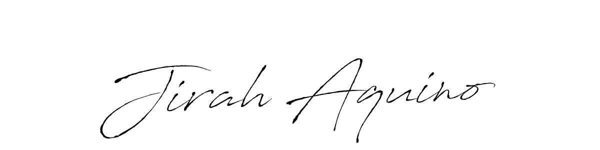 How to make Jirah Aquino name signature. Use Antro_Vectra style for creating short signs online. This is the latest handwritten sign. Jirah Aquino signature style 6 images and pictures png