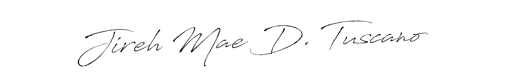 Jireh Mae D. Tuscano stylish signature style. Best Handwritten Sign (Antro_Vectra) for my name. Handwritten Signature Collection Ideas for my name Jireh Mae D. Tuscano. Jireh Mae D. Tuscano signature style 6 images and pictures png