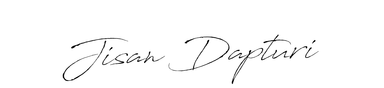 Create a beautiful signature design for name Jisan Dapturi. With this signature (Antro_Vectra) fonts, you can make a handwritten signature for free. Jisan Dapturi signature style 6 images and pictures png