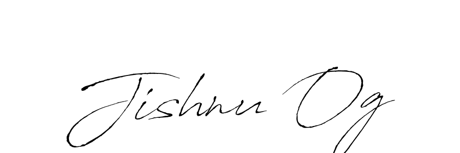 How to make Jishnu Og signature? Antro_Vectra is a professional autograph style. Create handwritten signature for Jishnu Og name. Jishnu Og signature style 6 images and pictures png