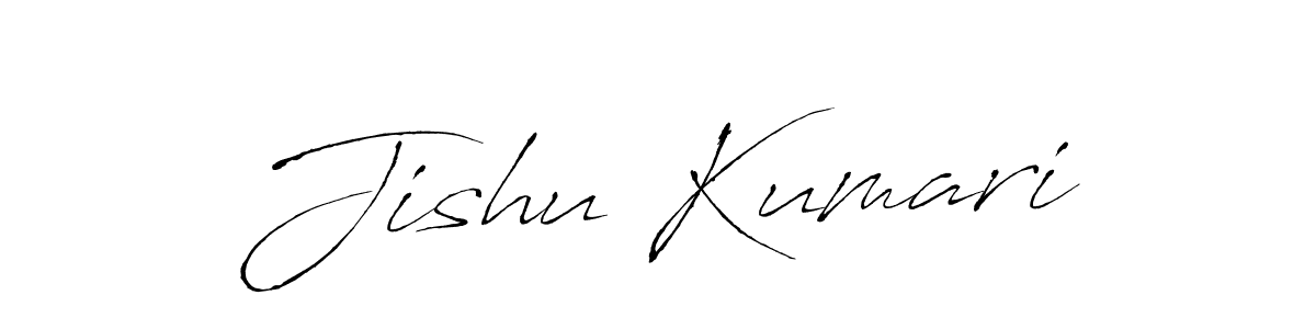 Create a beautiful signature design for name Jishu Kumari. With this signature (Antro_Vectra) fonts, you can make a handwritten signature for free. Jishu Kumari signature style 6 images and pictures png