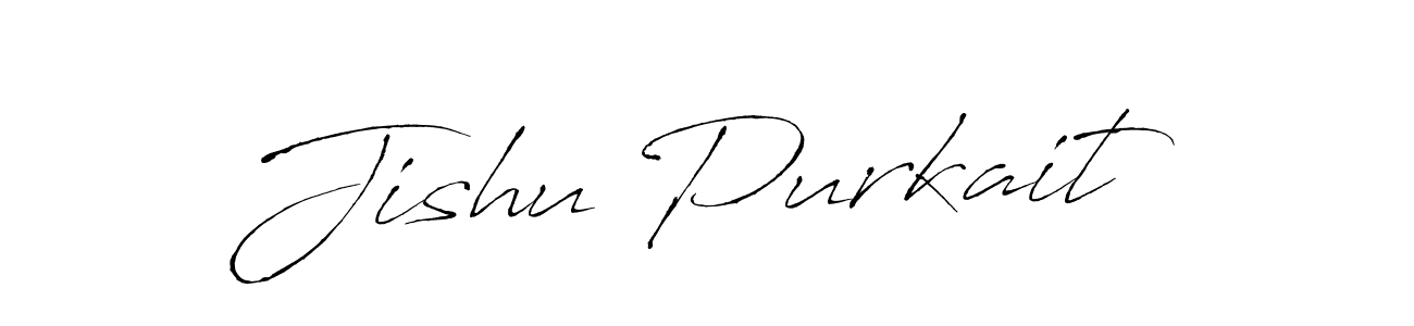 Make a beautiful signature design for name Jishu Purkait. With this signature (Antro_Vectra) style, you can create a handwritten signature for free. Jishu Purkait signature style 6 images and pictures png