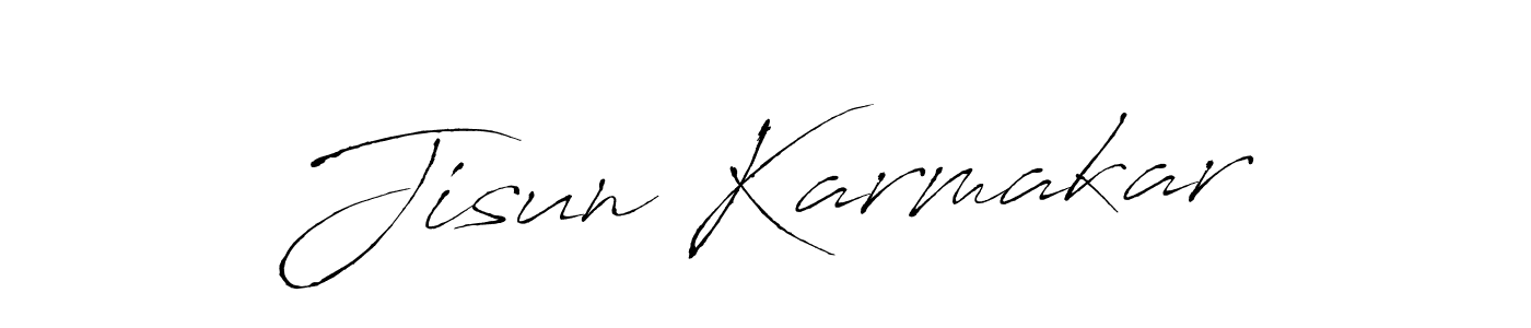Also we have Jisun Karmakar name is the best signature style. Create professional handwritten signature collection using Antro_Vectra autograph style. Jisun Karmakar signature style 6 images and pictures png