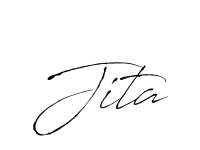 Design your own signature with our free online signature maker. With this signature software, you can create a handwritten (Antro_Vectra) signature for name Jita. Jita signature style 6 images and pictures png