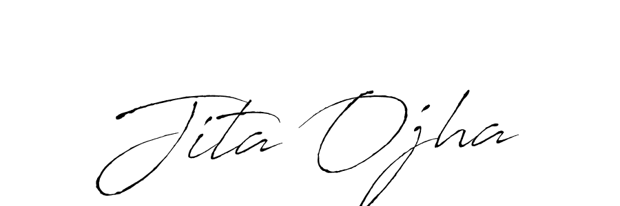 Jita Ojha stylish signature style. Best Handwritten Sign (Antro_Vectra) for my name. Handwritten Signature Collection Ideas for my name Jita Ojha. Jita Ojha signature style 6 images and pictures png