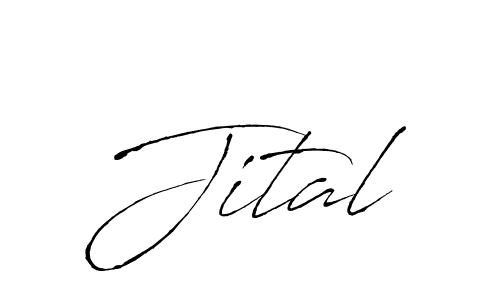 Make a beautiful signature design for name Jital. With this signature (Antro_Vectra) style, you can create a handwritten signature for free. Jital signature style 6 images and pictures png