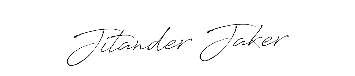 Similarly Antro_Vectra is the best handwritten signature design. Signature creator online .You can use it as an online autograph creator for name Jitander Jaker. Jitander Jaker signature style 6 images and pictures png