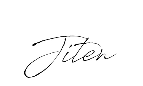 Design your own signature with our free online signature maker. With this signature software, you can create a handwritten (Antro_Vectra) signature for name Jiten. Jiten signature style 6 images and pictures png