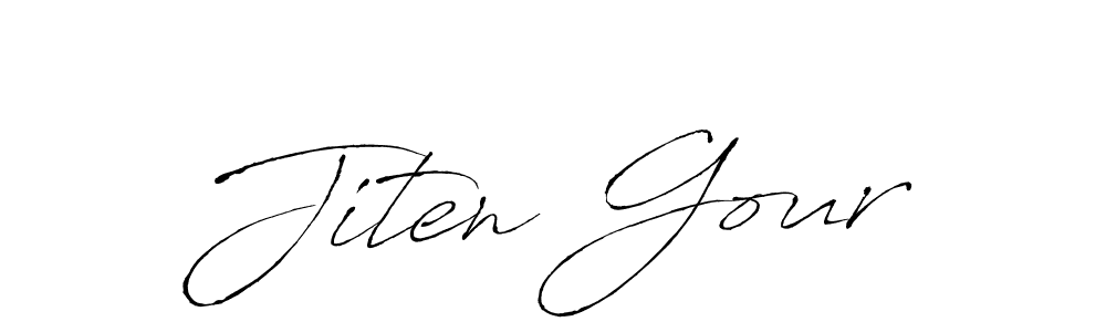 Jiten Gour stylish signature style. Best Handwritten Sign (Antro_Vectra) for my name. Handwritten Signature Collection Ideas for my name Jiten Gour. Jiten Gour signature style 6 images and pictures png