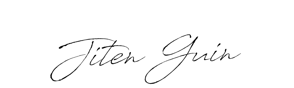 Make a beautiful signature design for name Jiten Guin. With this signature (Antro_Vectra) style, you can create a handwritten signature for free. Jiten Guin signature style 6 images and pictures png