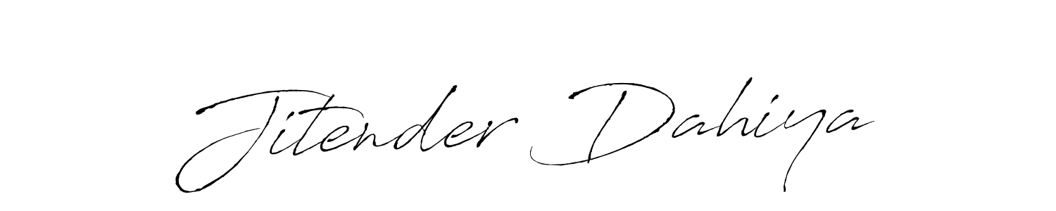 How to make Jitender Dahiya signature? Antro_Vectra is a professional autograph style. Create handwritten signature for Jitender Dahiya name. Jitender Dahiya signature style 6 images and pictures png