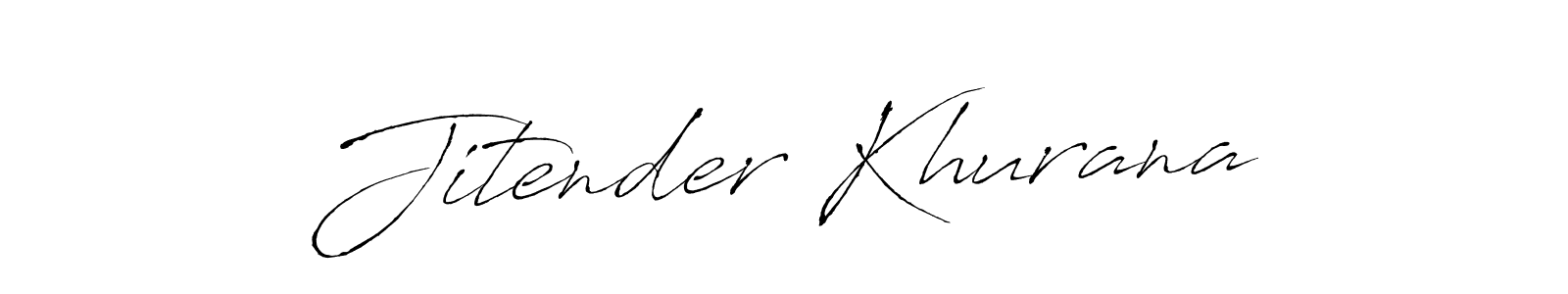 How to make Jitender Khurana signature? Antro_Vectra is a professional autograph style. Create handwritten signature for Jitender Khurana name. Jitender Khurana signature style 6 images and pictures png