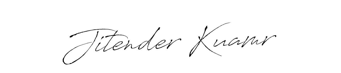 How to make Jitender Kuamr signature? Antro_Vectra is a professional autograph style. Create handwritten signature for Jitender Kuamr name. Jitender Kuamr signature style 6 images and pictures png