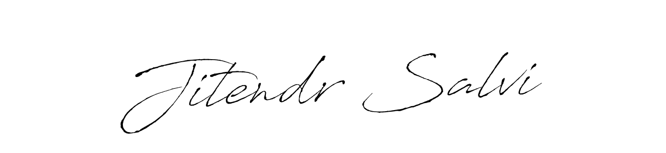 Jitendr Salvi stylish signature style. Best Handwritten Sign (Antro_Vectra) for my name. Handwritten Signature Collection Ideas for my name Jitendr Salvi. Jitendr Salvi signature style 6 images and pictures png