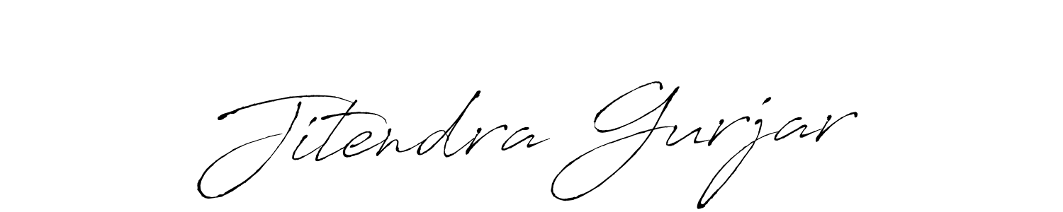 Make a beautiful signature design for name Jitendra Gurjar. With this signature (Antro_Vectra) style, you can create a handwritten signature for free. Jitendra Gurjar signature style 6 images and pictures png