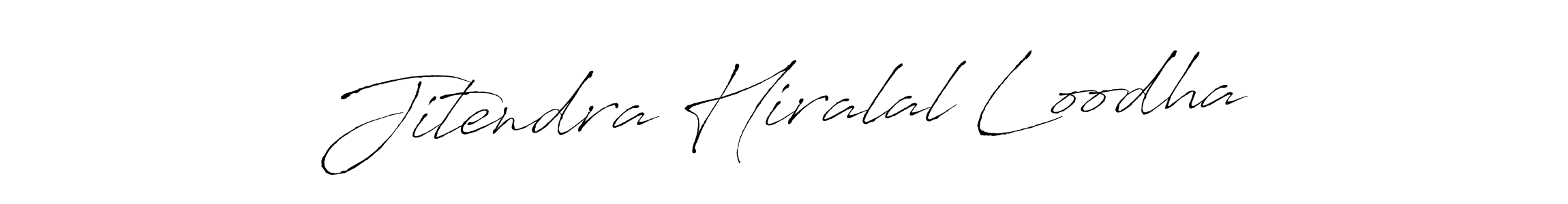 Create a beautiful signature design for name Jitendra Hiralal Loodha. With this signature (Antro_Vectra) fonts, you can make a handwritten signature for free. Jitendra Hiralal Loodha signature style 6 images and pictures png