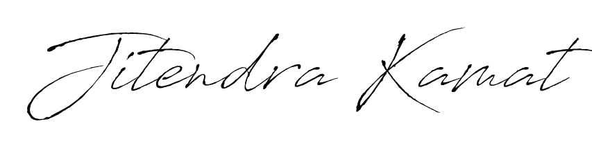 A modern signature idea for name Jitendra Kamat using Antro_Vectra font. Clean strokes and elegant curves make it stand out instantly. Jitendra Kamat signature style 6 images and pictures png