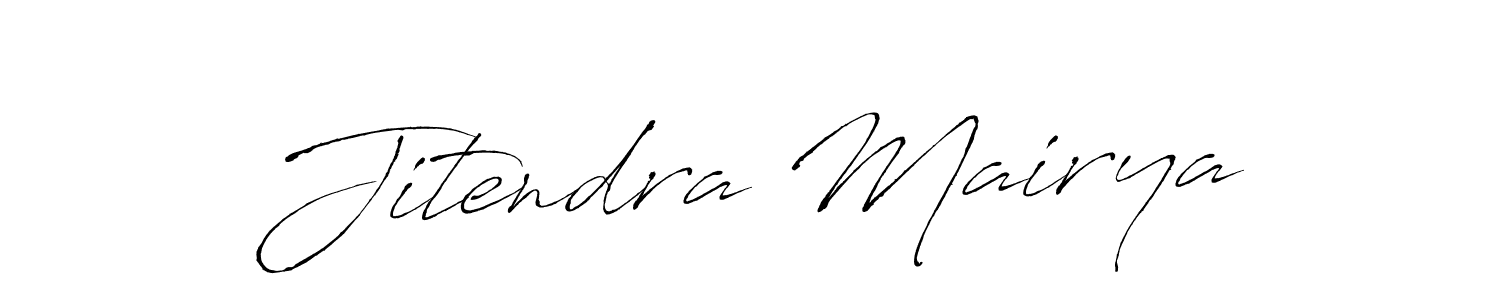 Design your own signature with our free online signature maker. With this signature software, you can create a handwritten (Antro_Vectra) signature for name Jitendra Mairya. Jitendra Mairya signature style 6 images and pictures png