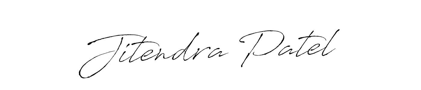 How to make Jitendra Patel name signature. Use Antro_Vectra style for creating short signs online. This is the latest handwritten sign. Jitendra Patel signature style 6 images and pictures png