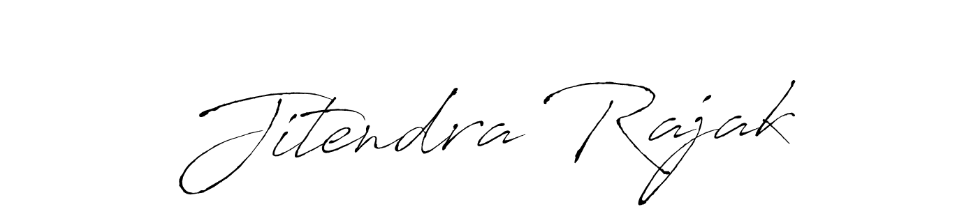 How to make Jitendra Rajak name signature. Use Antro_Vectra style for creating short signs online. This is the latest handwritten sign. Jitendra Rajak signature style 6 images and pictures png